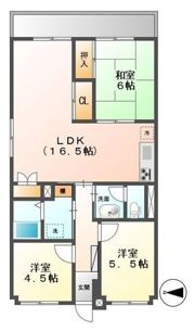 アサヒパレス庄内の間取り画像