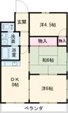 ラブリー三笠B棟の間取り画像