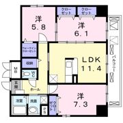 スウィート パピヨンの間取り画像
