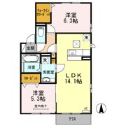 エスポワール Bの間取り画像