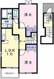 ブルーメ野里Bの間取り画像