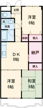 杉浦マンションの間取り画像