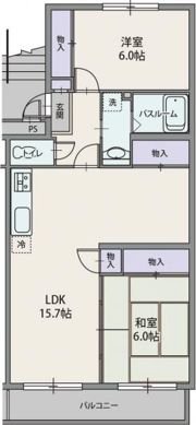 サンパークハイツ沼北Wの間取り画像