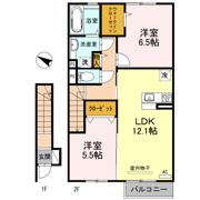 ラ・ヴィくわま B棟の間取り画像