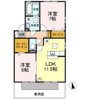 リビングタウン岩国 A棟の間取り画像