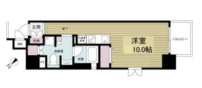 レジディア神戸磯上の間取り画像