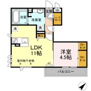オークスアレイ相模原中央の間取り画像