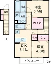 メルベーユ大和の間取り画像