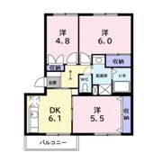 ニューキャッスル宮本の間取り画像