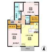 グランマーレMITO Bの間取り画像