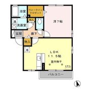 メイプルリーフ Aの間取り画像
