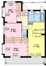 ヒカオオリエントマンション南館の間取り画像
