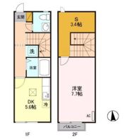 リースランド平出 Dの間取り画像