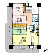 ｸﾞﾗﾝﾄﾞﾊﾟﾚｽ安部山公園ｽﾃｰｼｮﾝｻｲﾄﾞの間取り画像
