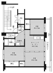 ビレッジハウス宇部1号棟の間取り画像