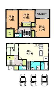 谷田部住宅の間取り画像