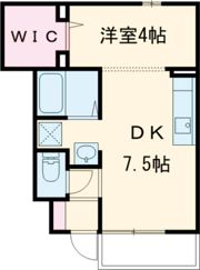 クレールベルヴィル立花Cの間取り画像