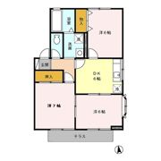 ハイカムール上代 B棟の間取り画像