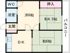 五才美ハイツの間取り画像