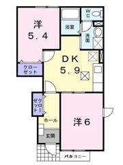 プレイス赤坂Ⅱの間取り画像
