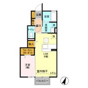 ミリオンリーフ Aの間取り画像