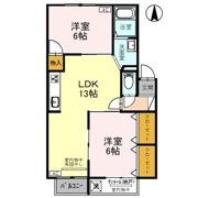 プレジールビューラ Aの間取り画像