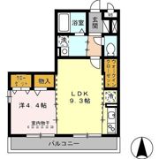 アザレ 蘇原 Hの間取り画像