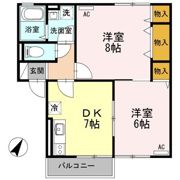 リバープレートつくし Aの間取り画像
