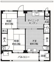 ビレッジハウス愛生6号棟の間取り画像