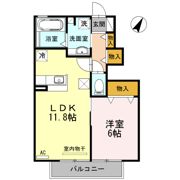 LA TERRE Ⅱ棟の間取り画像