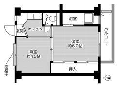 ビレッジハウス大岩2号棟の間取り画像