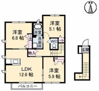 パインテイル D棟の間取り画像