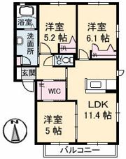 ロイヤル フェルティF棟の間取り画像