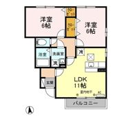 グリーン･リーフ熊倉 Eの間取り画像