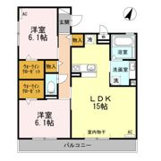 スクエア新富の間取り画像