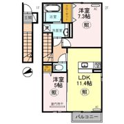 フルール ドゥ ソレイユ Ⅱの間取り画像