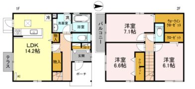 橋の内3丁目戸建 C棟の間取り画像