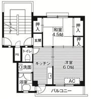 ビレッジハウス小山2号棟の間取り画像