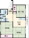 ビレッジハウス直方1号棟の間取り画像