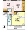 フォレストⅡ B棟の間取り画像