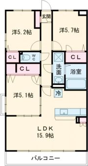 ムーンコート梅満の間取り画像