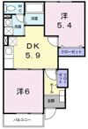 Oak・de・80の間取り画像