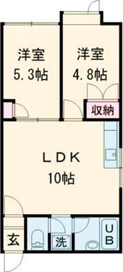五稜郭パークハイツの間取り画像