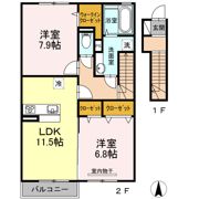 メゾンルナの間取り画像