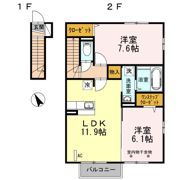 フォボス桜木 Ⅰの間取り画像
