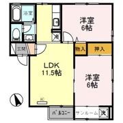 ルミエール若松 Bの間取り画像