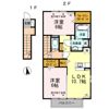 セジュール赤坂 Bの間取り画像