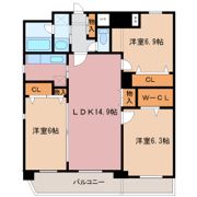 フォンターナ名昭の間取り画像