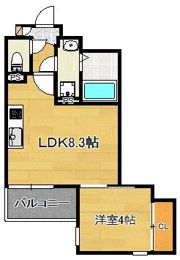 Crecia姪浜Ⅲの間取り画像