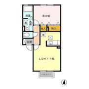 ぷらんたんⅢの間取り画像